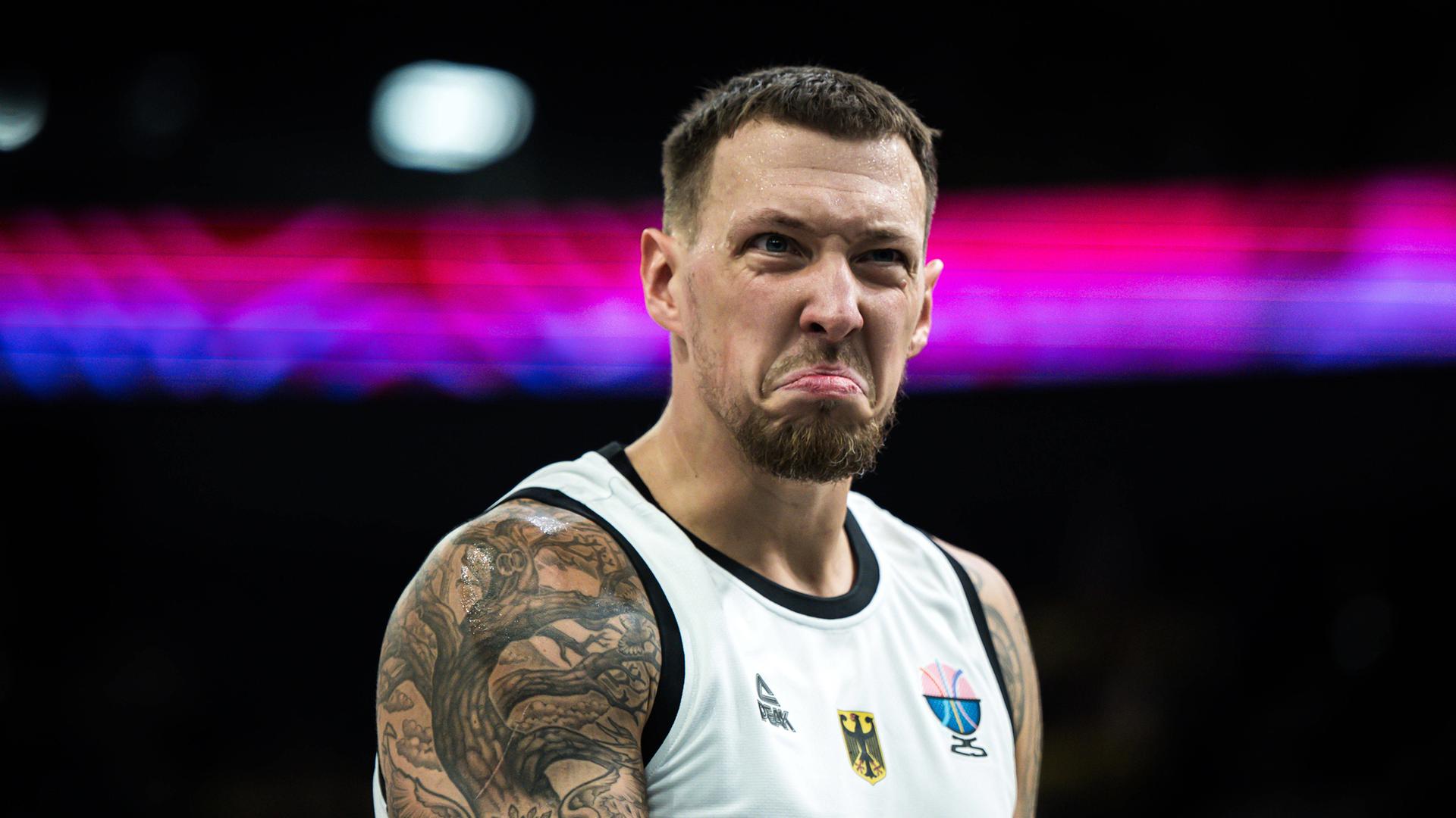 Daniel Theis aus Deutschland während des Gruppenspiels der FIBA Eurobasket 2025 zwischen Deutschland und Schweden am 29. August 2025 in Tampere. 