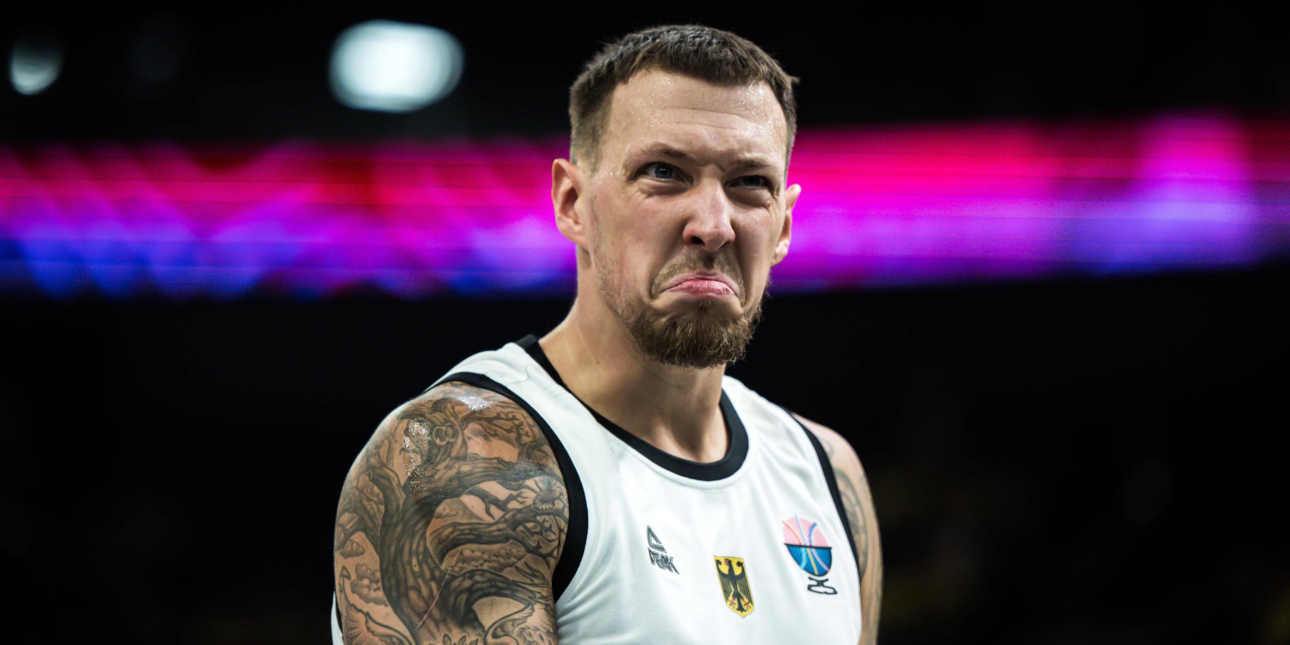 Daniel Theis aus Deutschland während des Gruppenspiels der FIBA Eurobasket 2025 zwischen Deutschland und Schweden am 29. August 2025 in Tampere. 
