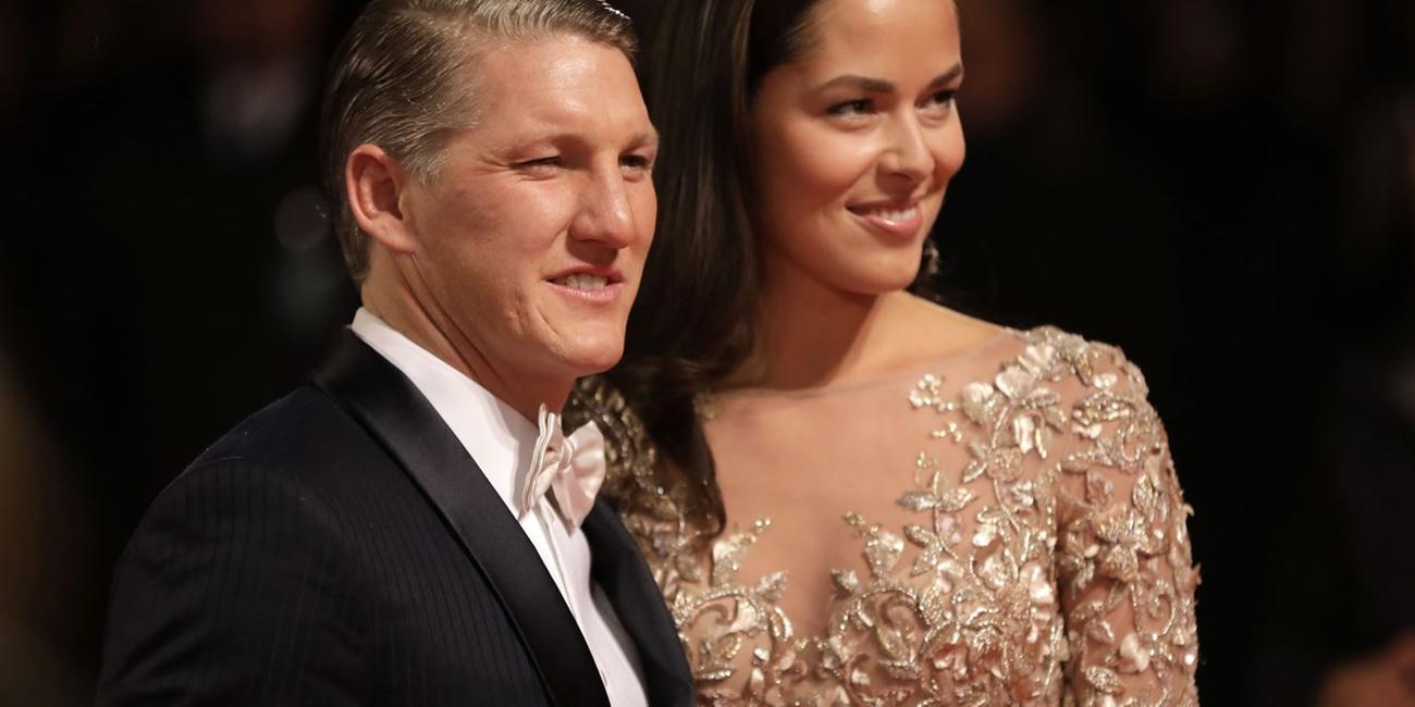 Bastian Schweinsteiger und seine Ehefrau Ana Ivanović