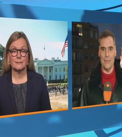 Die ZDF-Korrespondenten Armin Coerper und Claudia Bates