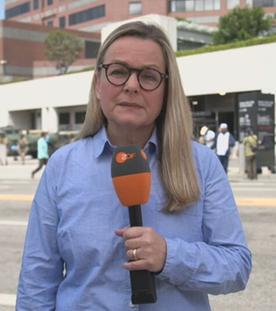 ZDF-Korrespondentin Claudia Bates in Los Angeles