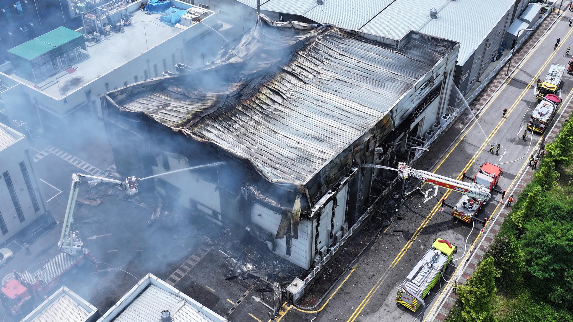 Brand in einer Fabrik für Lithiumbatterien in Südkorea