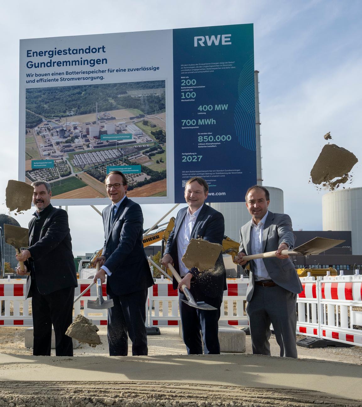 Auf dem Gelände des stillgelegten Kernkraftwerks soll nach Angaben des Unternehmens RWE der aktuell größte Batteriespeicher Deutschlands errichtet werden. 