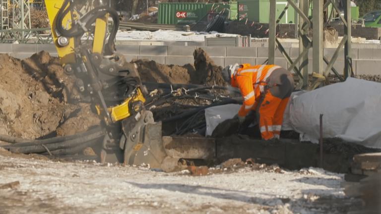 Bauarbeiten an der Bahnstrecke