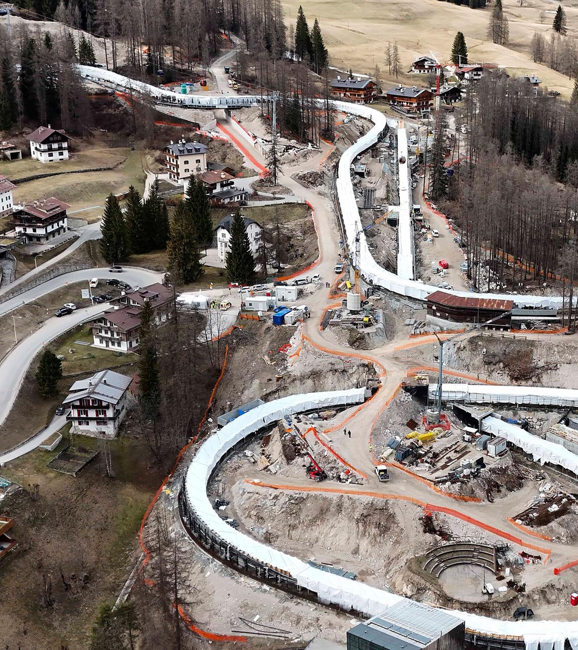 Rodelbahn in Cortina D'Ampezzo (Italien)