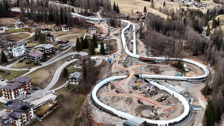 Rodelbahn in Cortina D'Ampezzo (Italien)