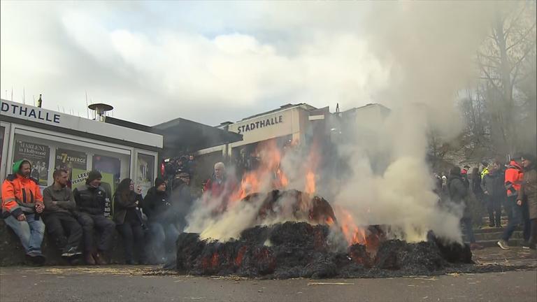 Ausschreitungen bei Protesten der Landwirte gegen die Ampelregierung