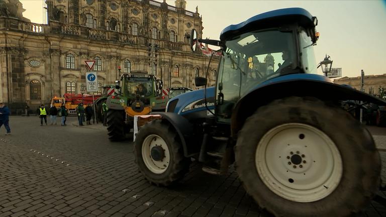 Rechte Gruppierungen auf Bauernprotesten