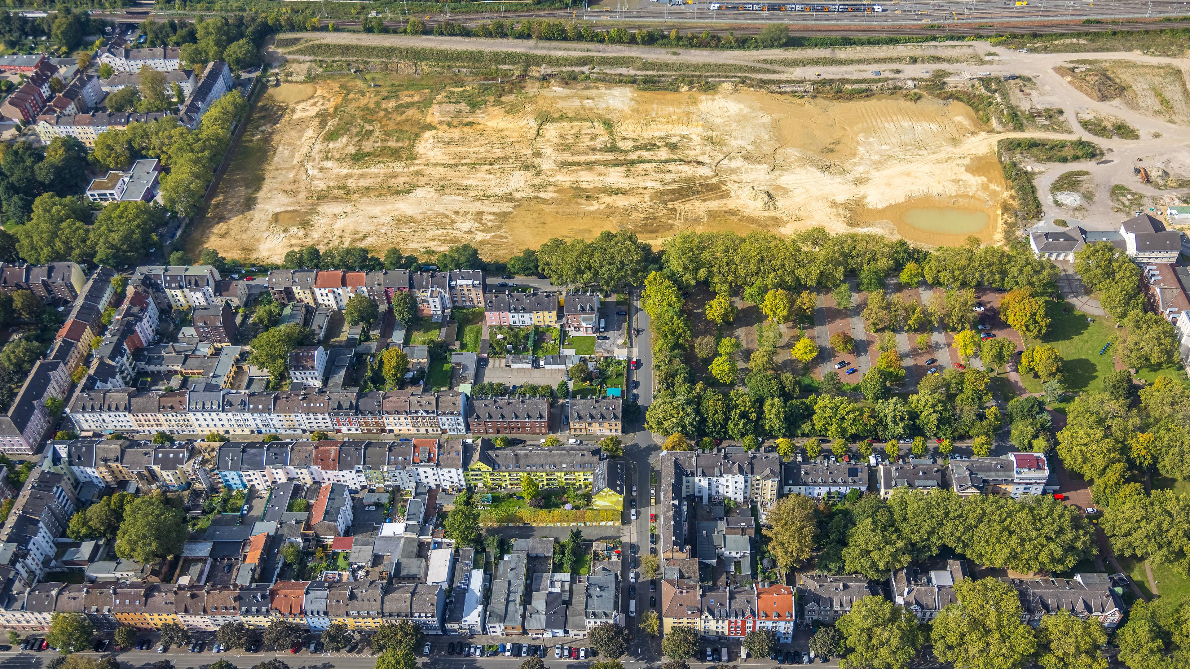 Ein Baugrundsstück in Dortmund, aufgenommen am 02.10.2023