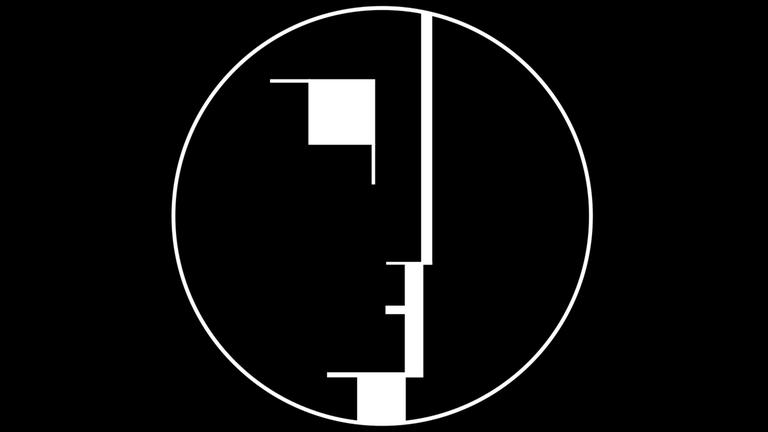 Das Bauhaus-Logo, 1922 entworfen von Oskar Schlemmer