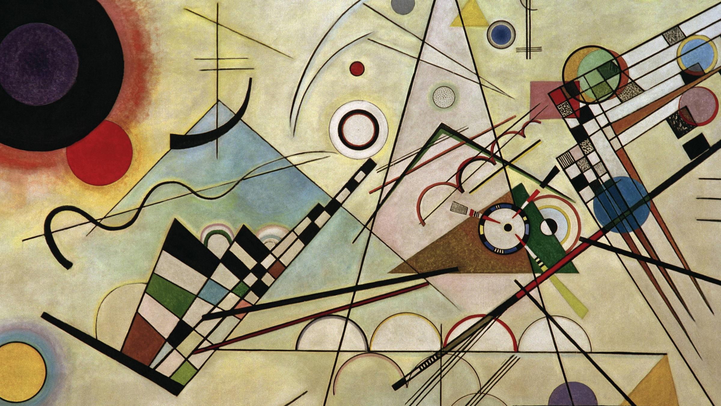 Ölgemälde "Komposition VIII" des Bauhaus-Künstlers Wassily Kandinsky im Guggenheim Museum in New York