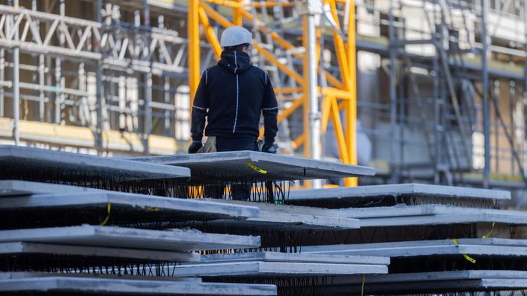 Baustelle für einen Hausbau