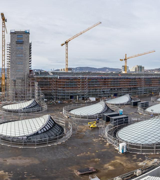 Stuttgart: Baustelle des neuen Hauptbahnhofs "Stuttgart 21"