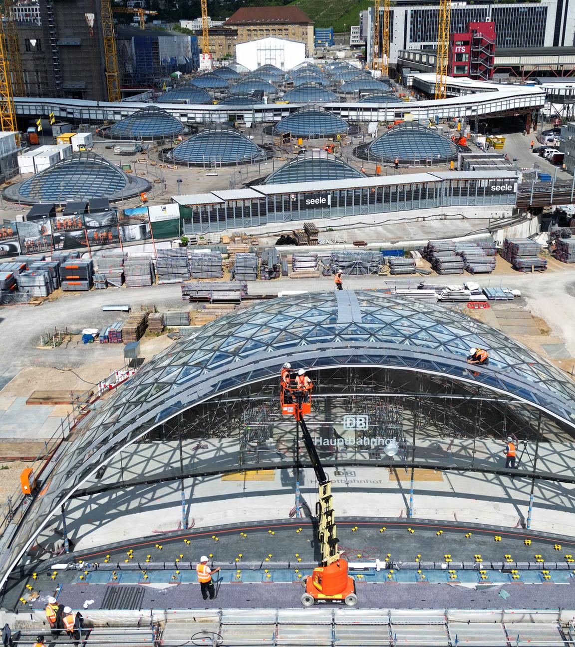Baustelle Tiefbahnhof Stuttgart 21, aufgenommen am 11.07.2025