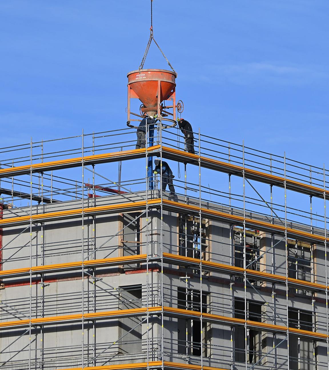 Grossbaustelle Wohnungsbau, aufgenommen am 27.01.2026