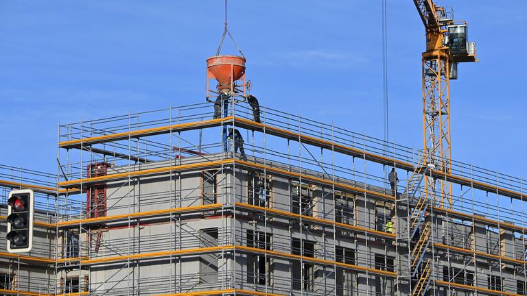 Grossbaustelle Wohnungsbau, aufgenommen am 27.01.2026