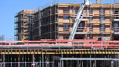 Großbaustelle Wohnungsbau, aufgenommen am 03.09.2025