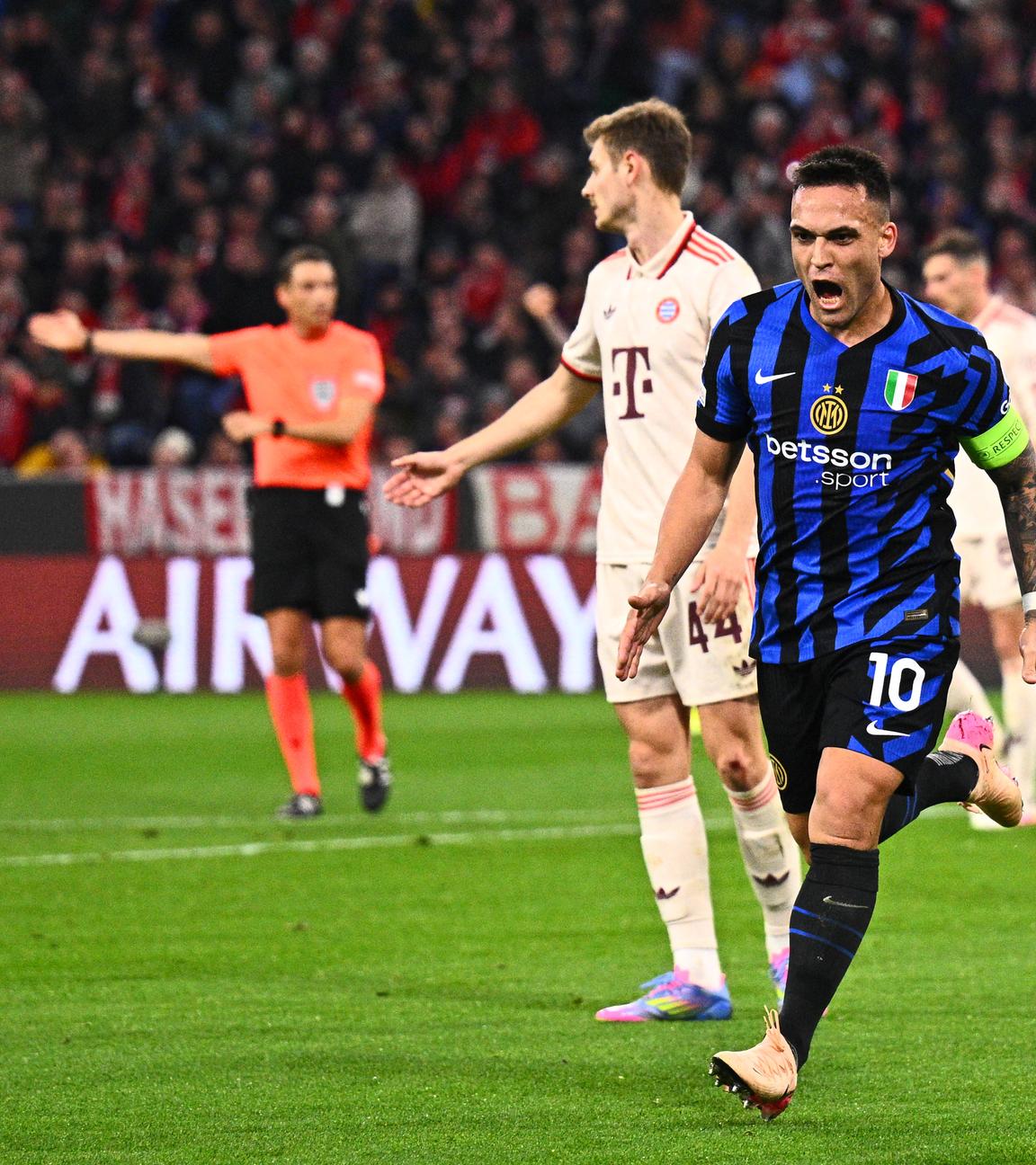 Inters Lautaro Martinez feiert seinen Treffer gegen den FC Bayern.