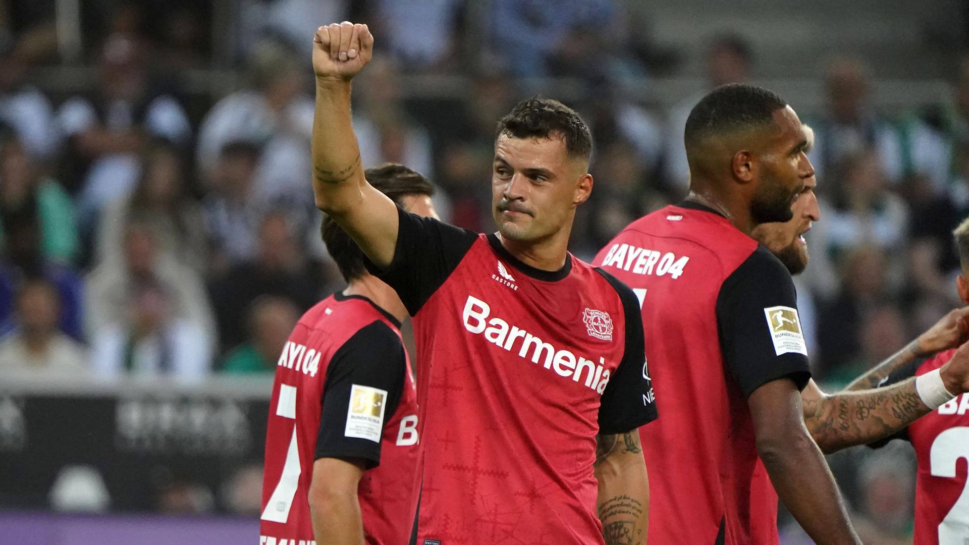 Bayers Granit Xhaka erzielt das erste Saisontor.