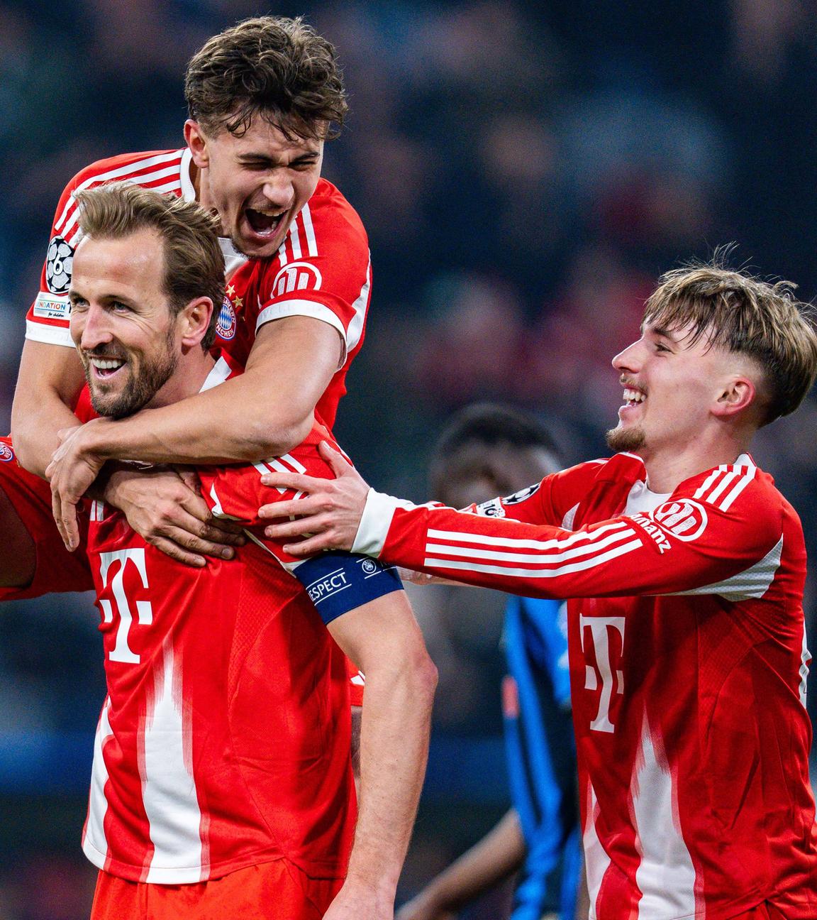 Harry Kane, Tom Bischof und Lennart Karl am 18.03.26