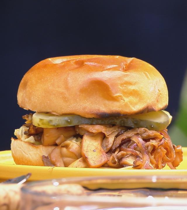 Vegetarisches BBQ-Pilz-Sandwich von Grillprofi Carsten Goms