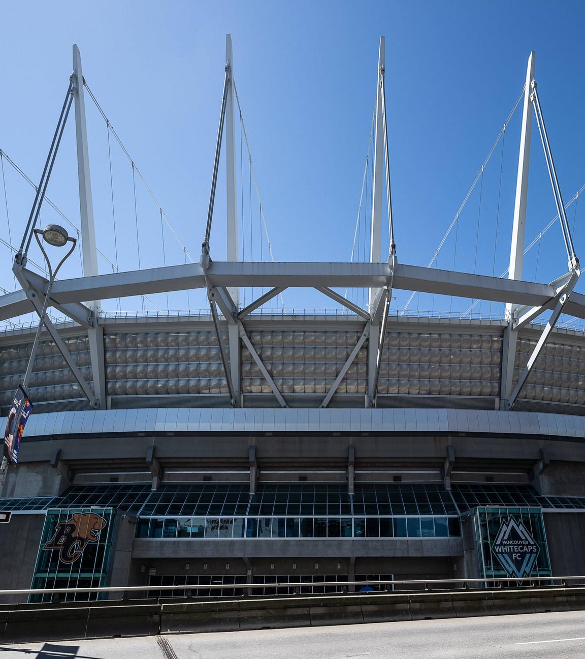 Das BC Place Stadium, Heimat der Vancouver Whitecaps (Fussball) und der BC Lions (Football), von außen fotografiert