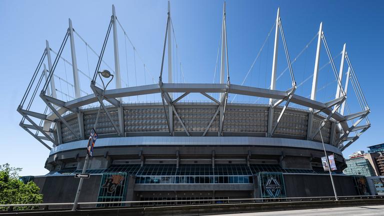 Das BC Place Stadium, Heimat der Vancouver Whitecaps (Fussball) und der BC Lions (Football), von außen fotografiert