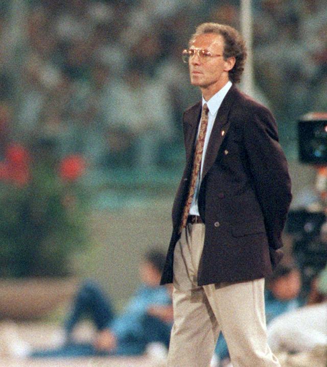 Franz Beckenbauer während des Endspiel der WM 1990