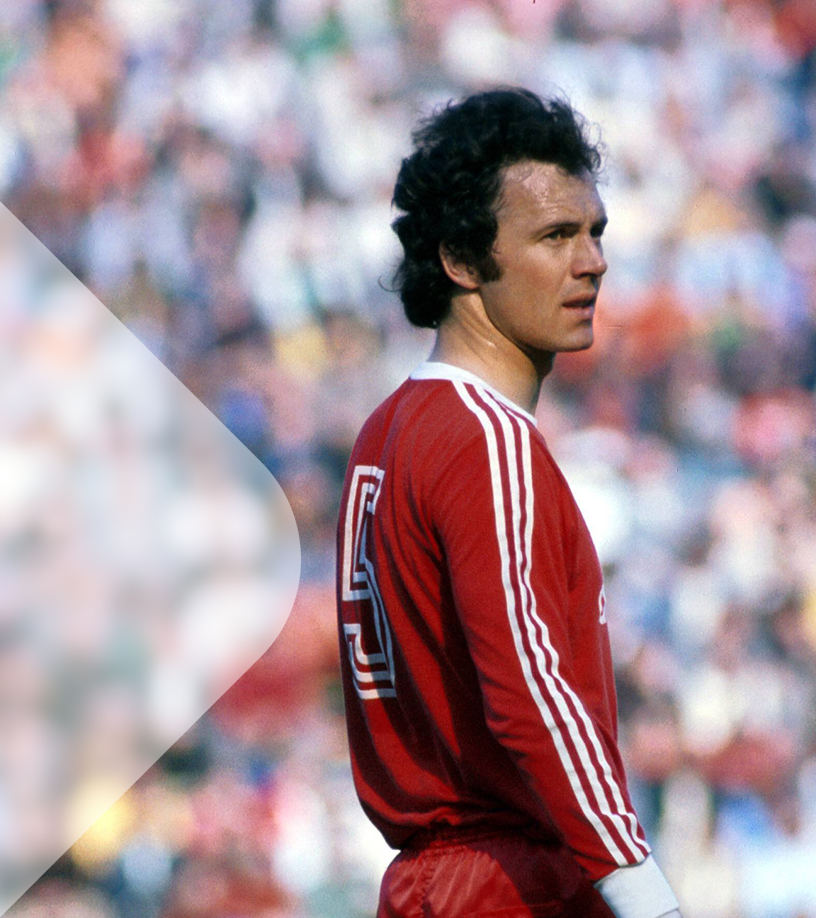 Franz Beckenbauer im Spiel, 1975