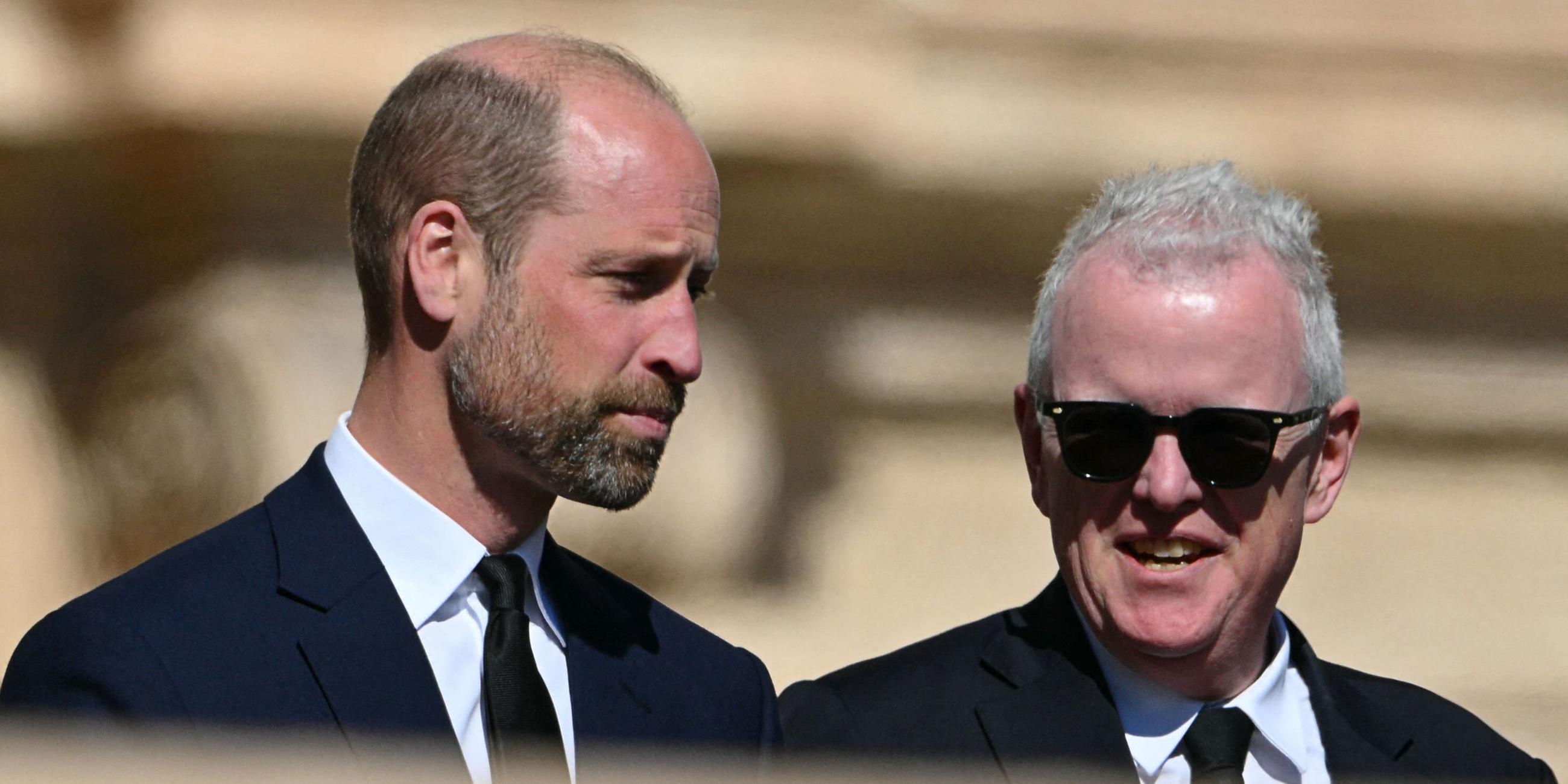 Der britische Prinz William, Prinz von Wales (links), kommt zur Trauerfeier für den verstorbenen Papst Franziskus auf dem Petersplatz im Vatikan an