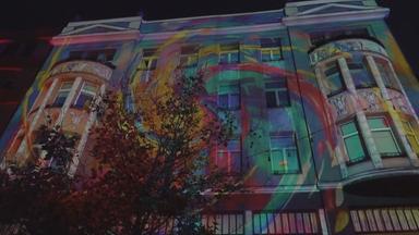 Lichtinstallation in Lodz