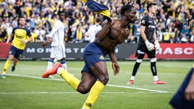 Promise David (Union Saint-Gilloise) jubelt über seinen Treffer zum 3:0 gegen Gent