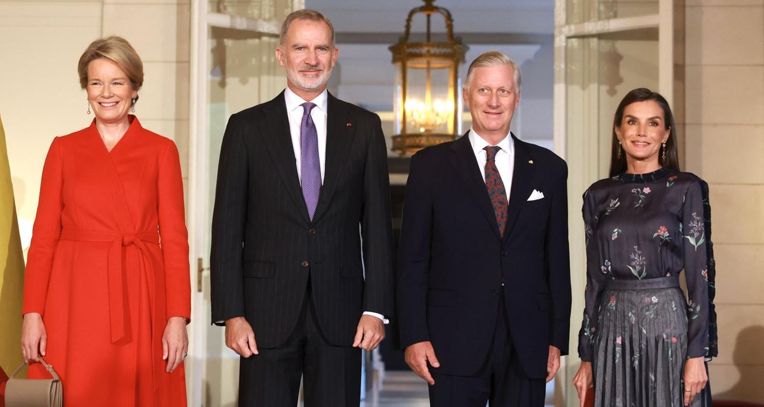 König Philippe und Königin Mathilde von Belgien empfangen König Felipe und Königin Letizia von Spanien in Brüssel zu einem royalen Treffen.