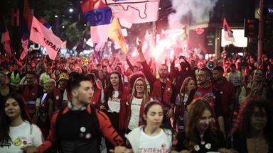 Ankunft von Studentengruppen in Belgrad