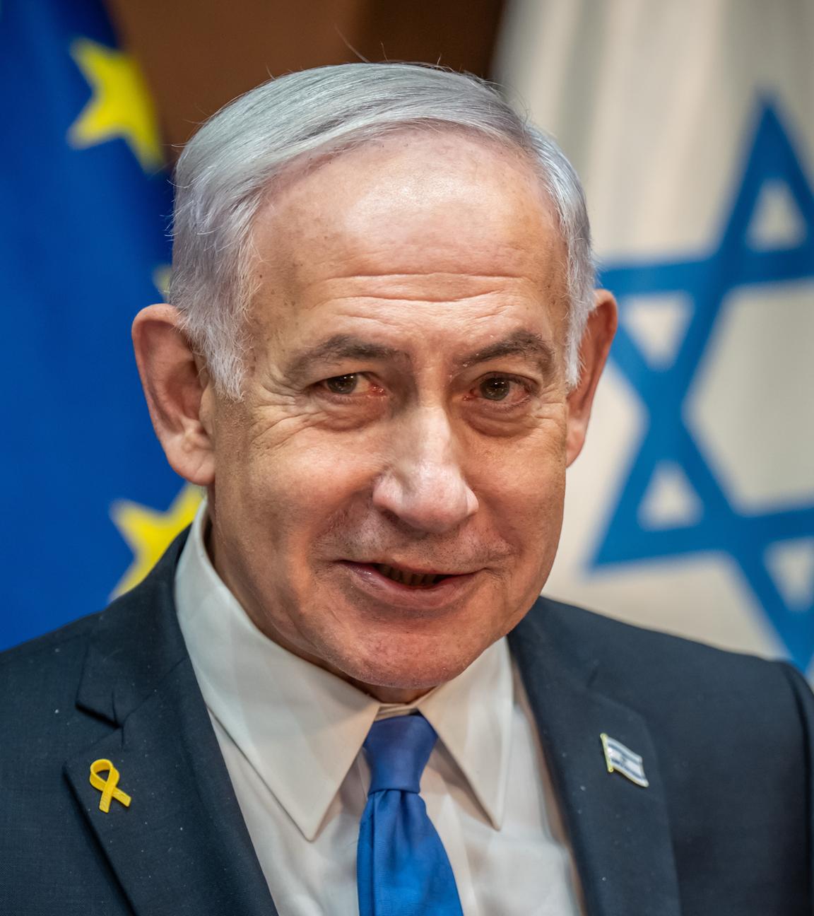 Israel, Jerusalem: Benjamin Netanjahu, Ministerpräsident von Israel, spricht bei einem Gespräch im Amtssitz des Regierungschefs.