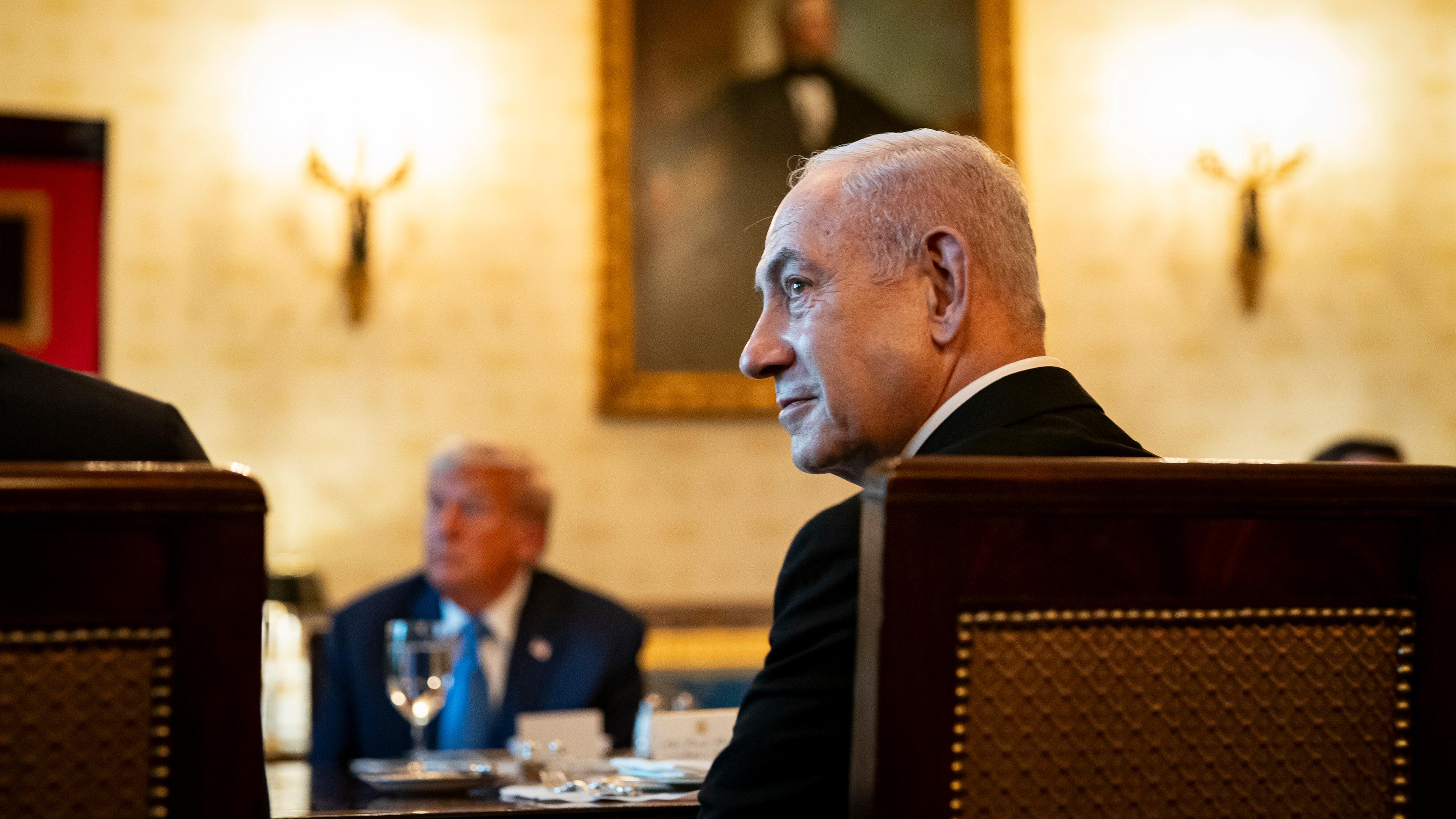 Der israelische Ministerpräsident Benjamin Netanjahu im Weißen Haus (Archivbild vom 7. Juli 2025)
