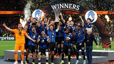 Atalanta Bergamo bei der Europa-League-Siegerhrung