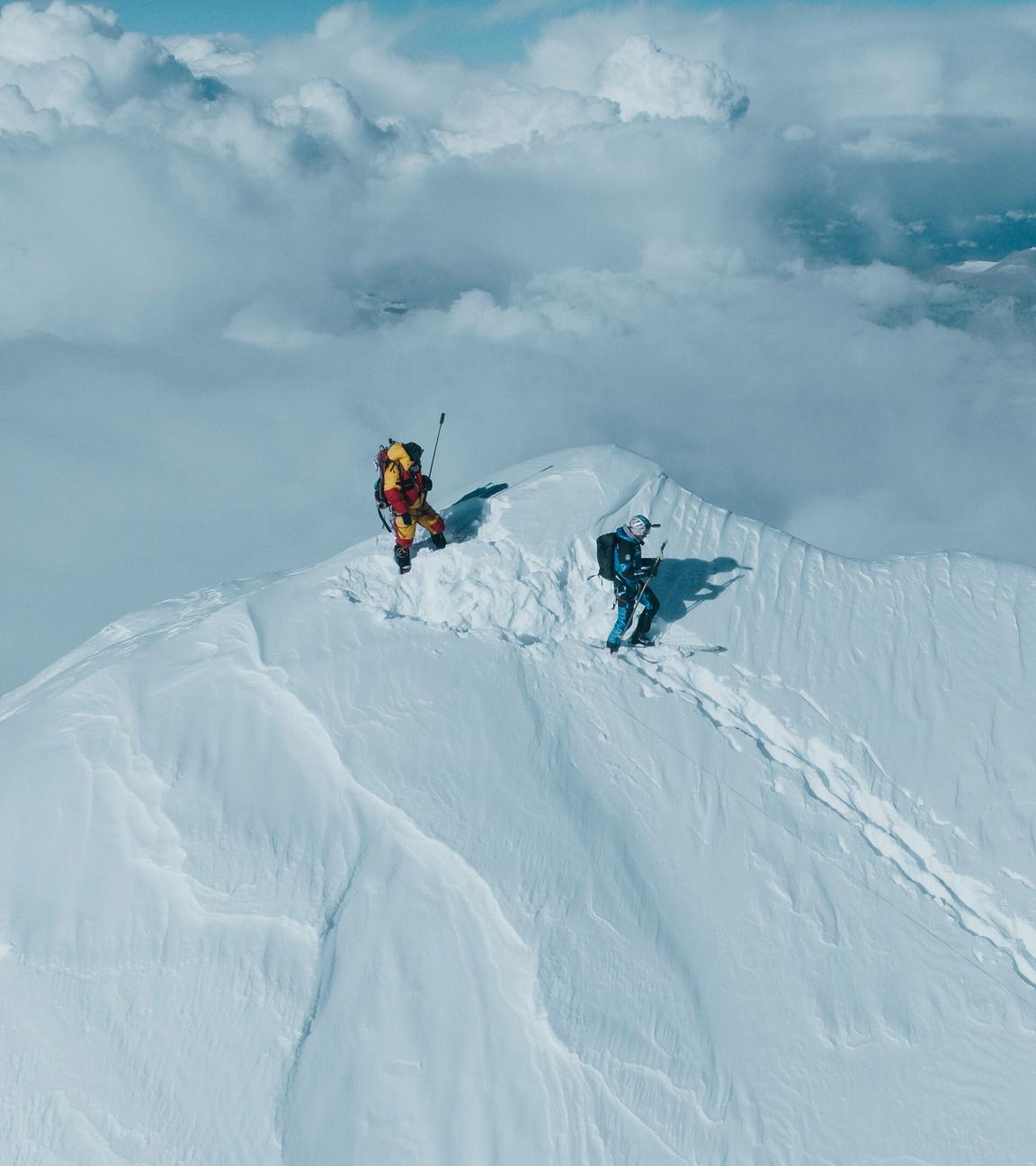 Der polnische Skibergsteiger Andrzej Bargiel auf dem Mount Everest