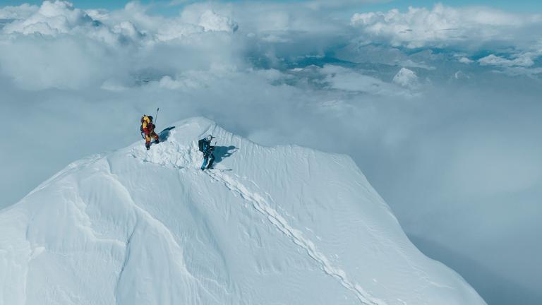 Der polnische Skibergsteiger Andrzej Bargiel auf dem Mount Everest