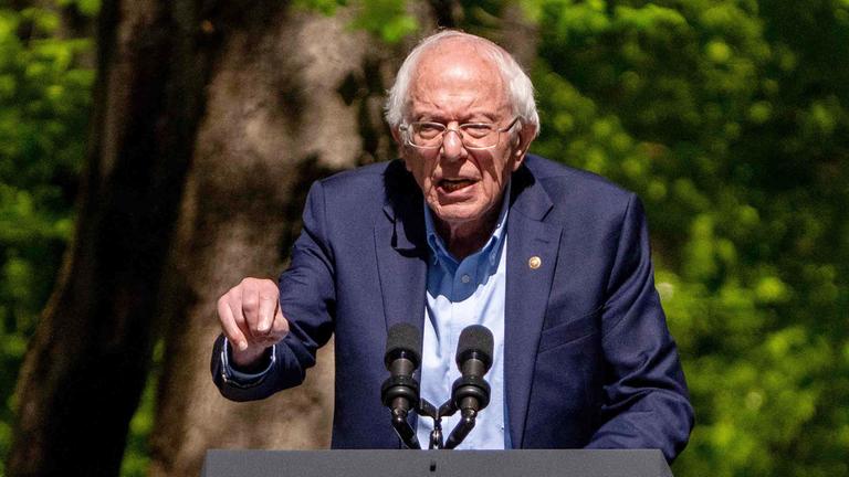 Bernie Sanders, aufgenommen am 22.04.2024 in Triangle (USA)