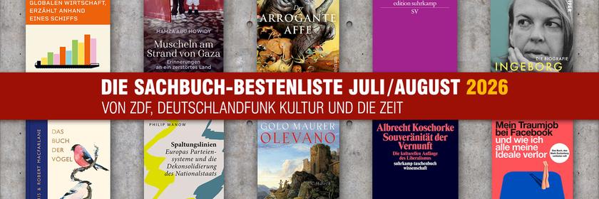 Die Sachbuch-Bestenliste für Juli und August 2026