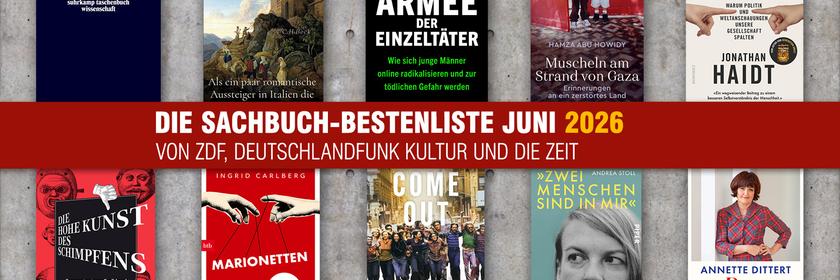 Die Sachbuch-Bestenliste für Juni 2026