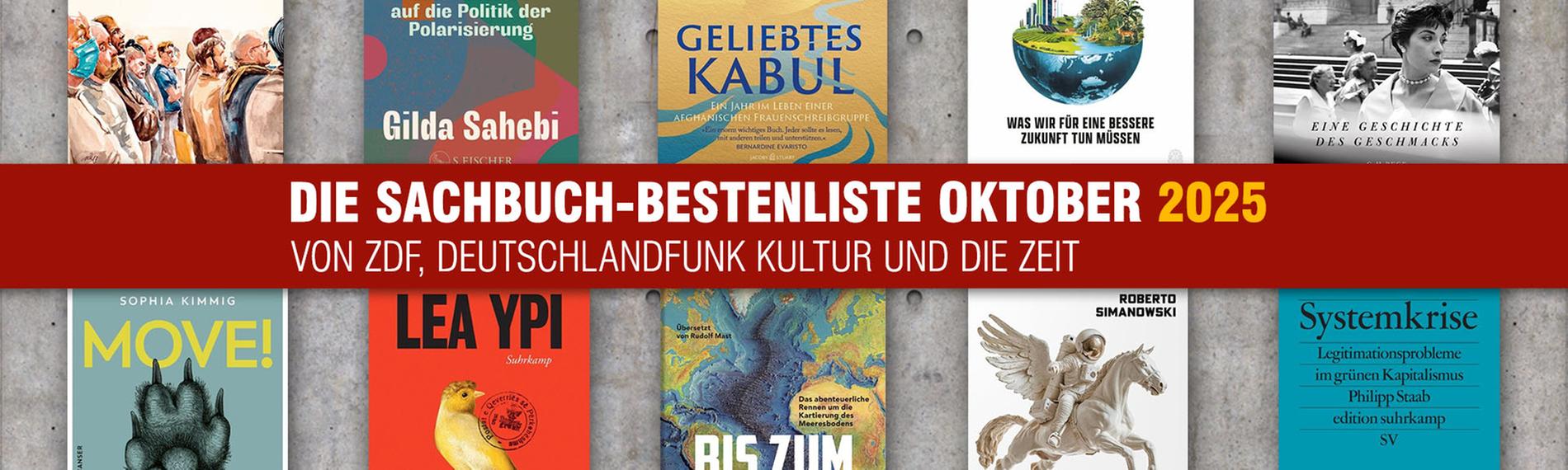 Die Sachbuch-Bestenliste für Oktober 2025
