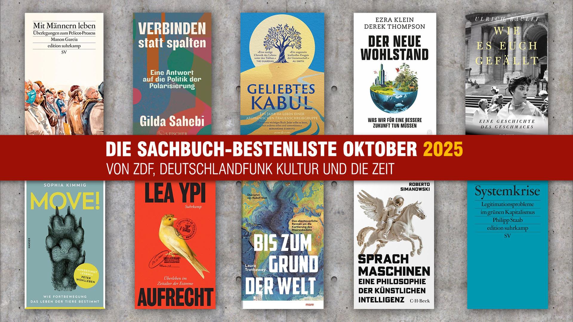 Die Sachbuch-Bestenliste für Oktober 2025