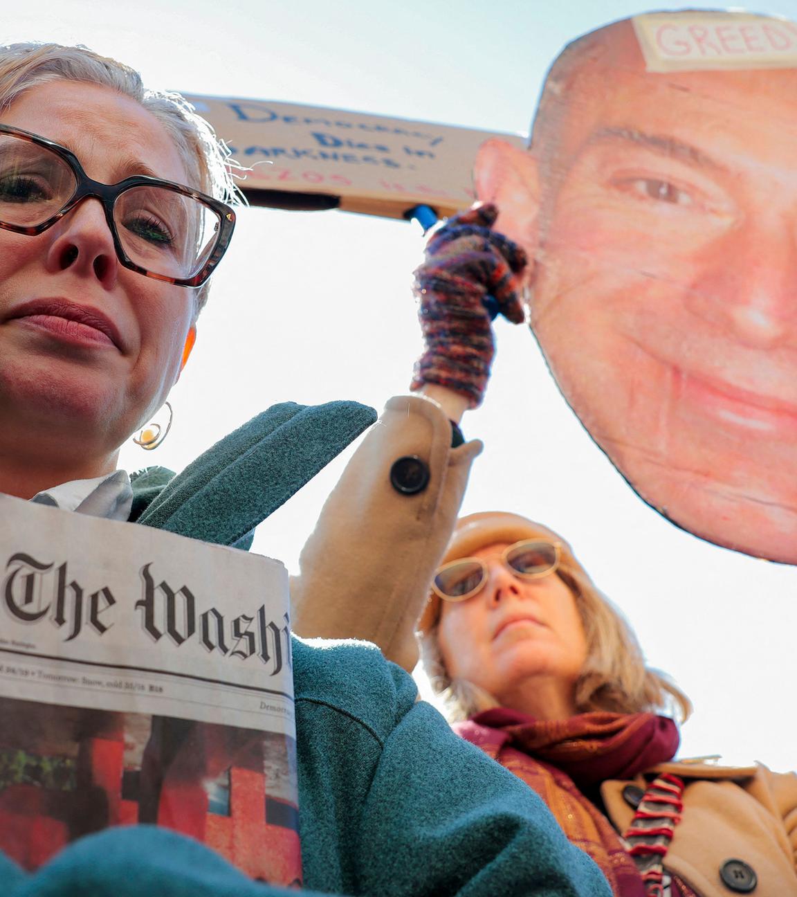 Guild Members Rally Outside The Washington Post After Layoffs