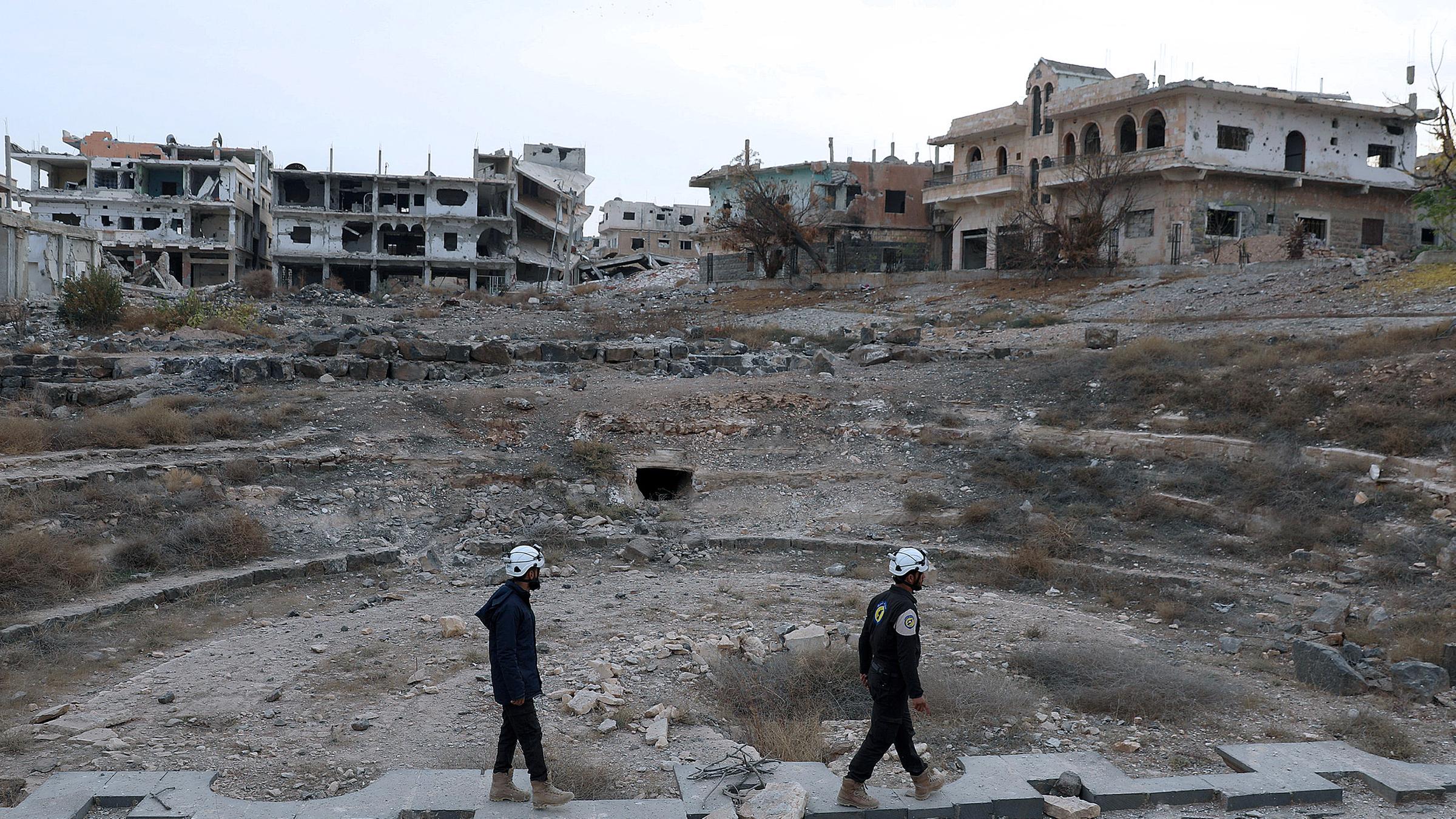 Archiv: Zerstörung in Syrien, aufgenommen am 23.12.2017 in den Ruinen von Daraa