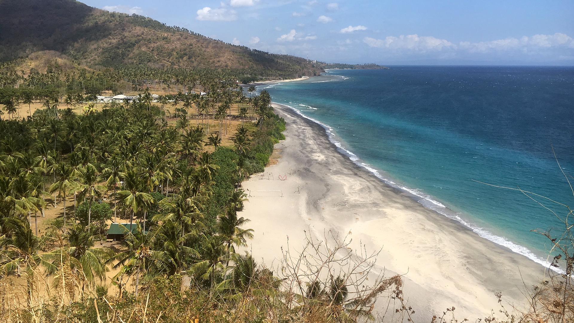 Menschenleere Traumstrände auf Lombok (Indonesien), aufgenommen am 12.08.2018