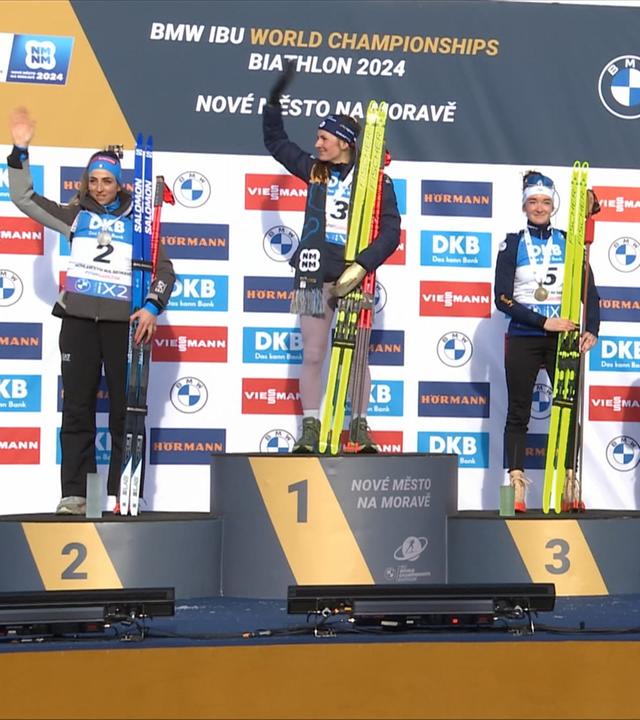 Biathlon-Siegerprodest