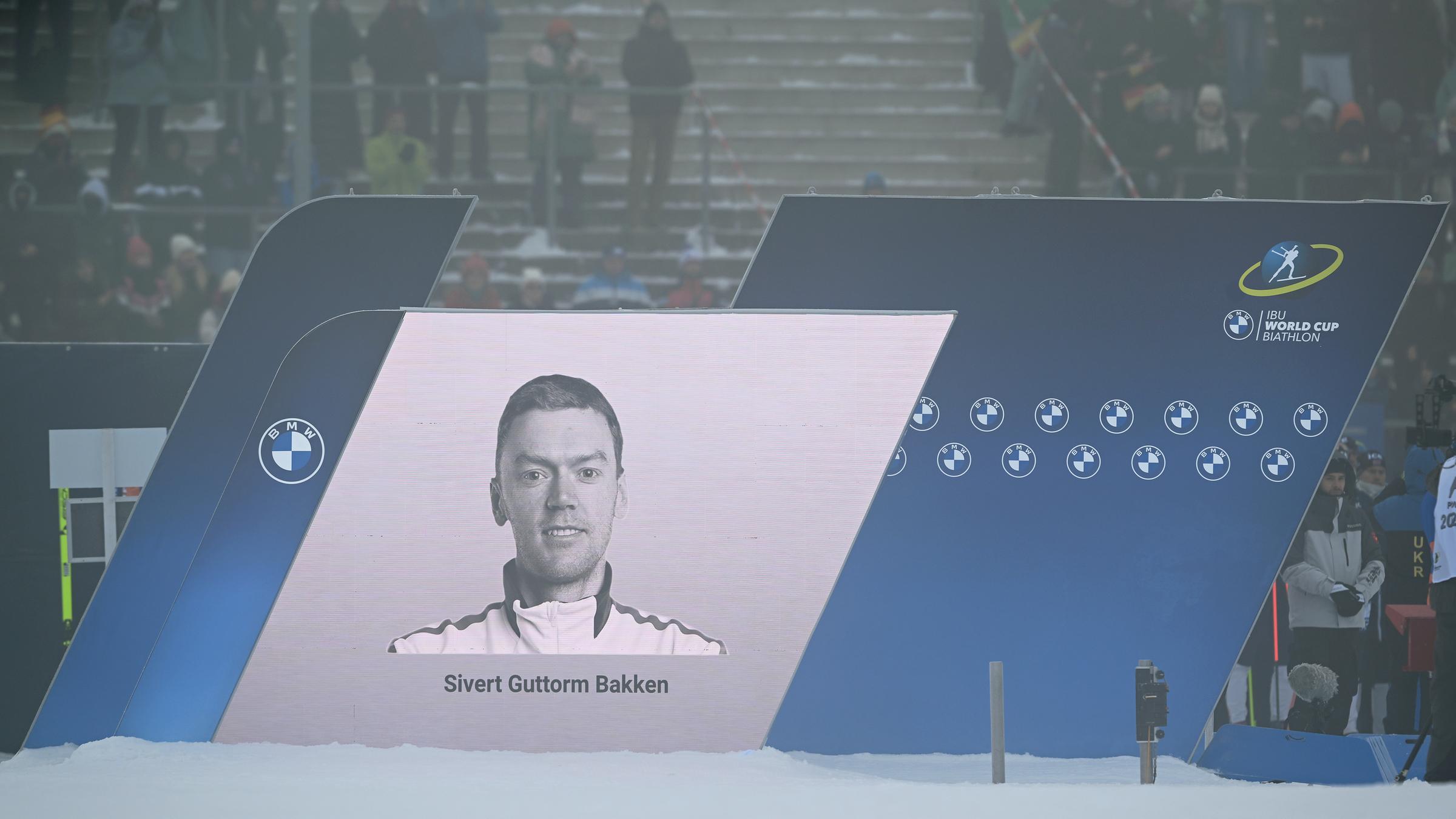 Bild des verstorbenen norwegischen Biathleten Sivert Bakken