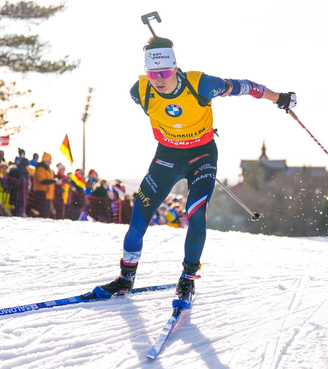 Eric Perrot beim Biathlon-Sprint in Oslo am 20. März 2026.